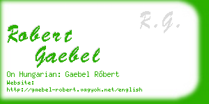 robert gaebel business card